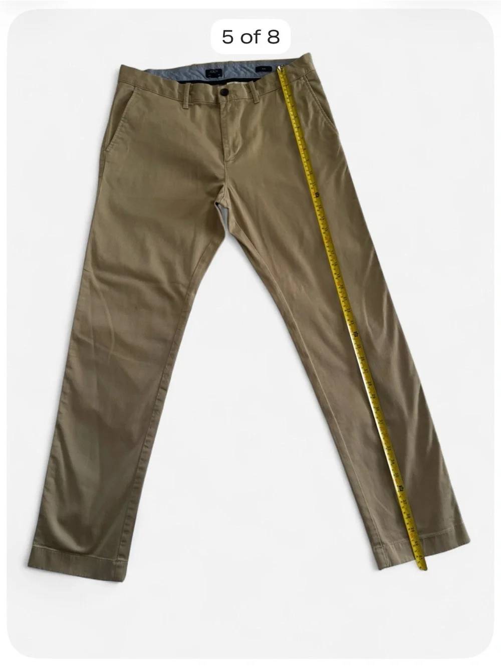 J.Crew Original Chino Men’s 33x32 Slim Fit Khaki Stretch Pants Tan